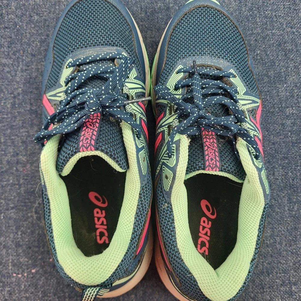 Asics Gel-Venture 8 Trail Running Shoes Womens 9.5 Wide Blue Pink Activewear